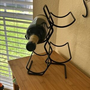 Black Metal Wine Rack